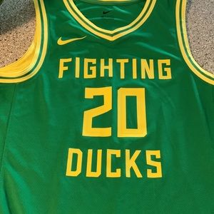 Oregon Ducks Nike fighting  #20 ducks Sport Mens Jersey green-yellow S